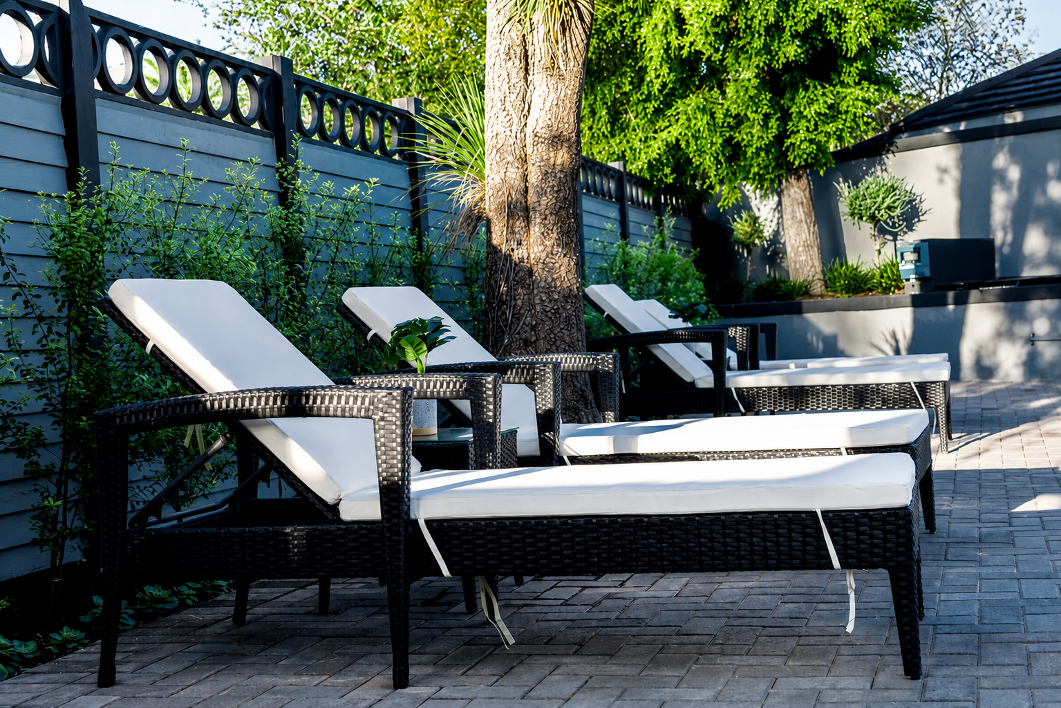 Poolside loungers at The Ivory Haven
